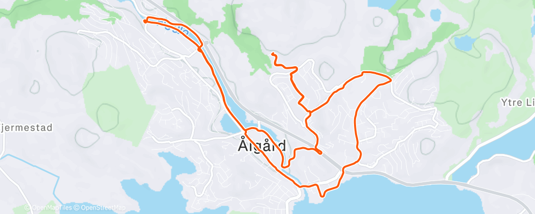Map of the activity, Evening Run