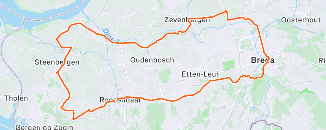 Map of the activity, Fietsen