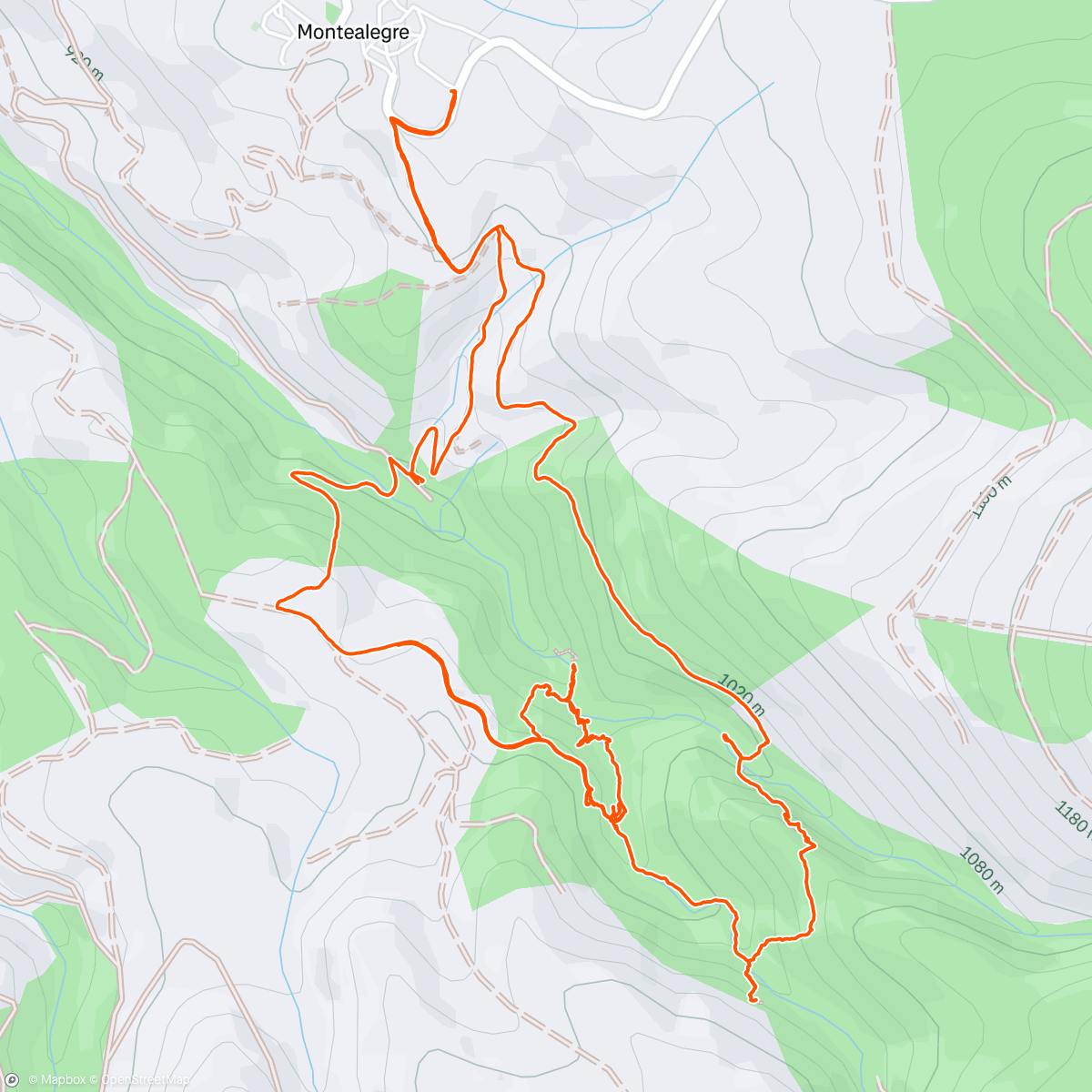 Map of the activity, Caminhada Ruta Cañones del Górgora