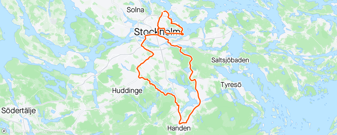 Karte der Aktivität „En graveltur i Söderort”