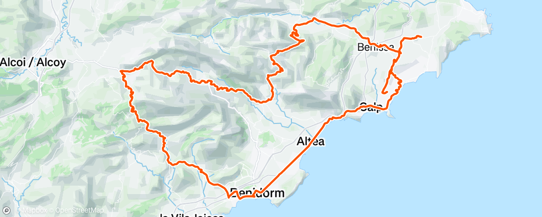 Mappa dell'attività Cycling