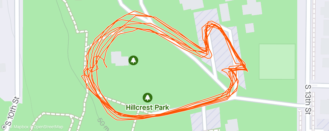 Map of the activity, Morning Run