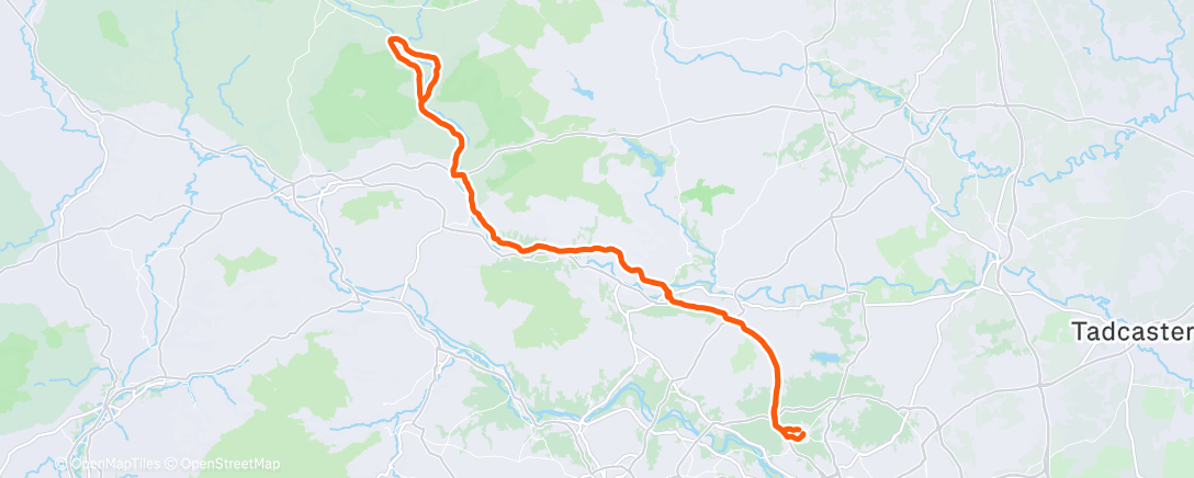 Map of the activity, Cycling