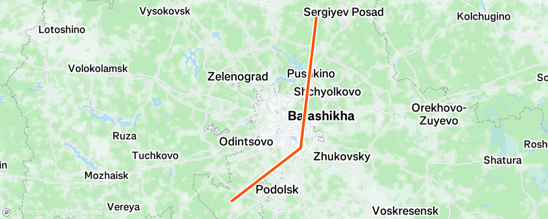 Map of the activity, Утренний забег