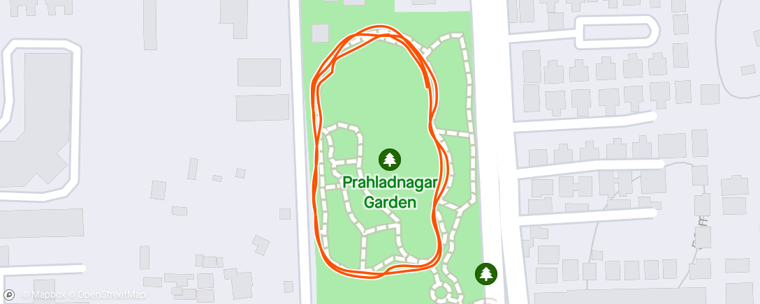 Map of the activity, Run walk