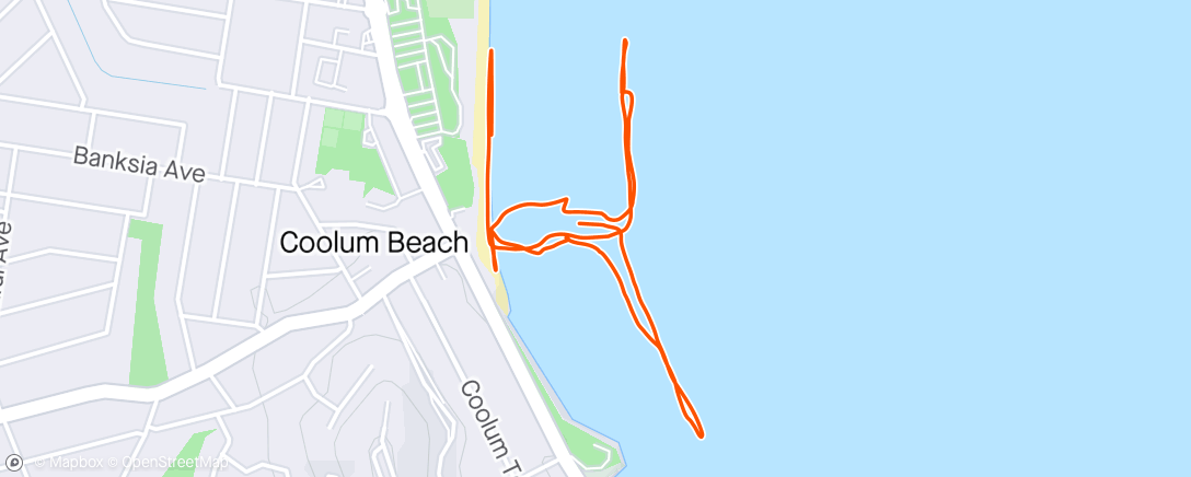 Map of the activity, Morning Stand Up Paddling