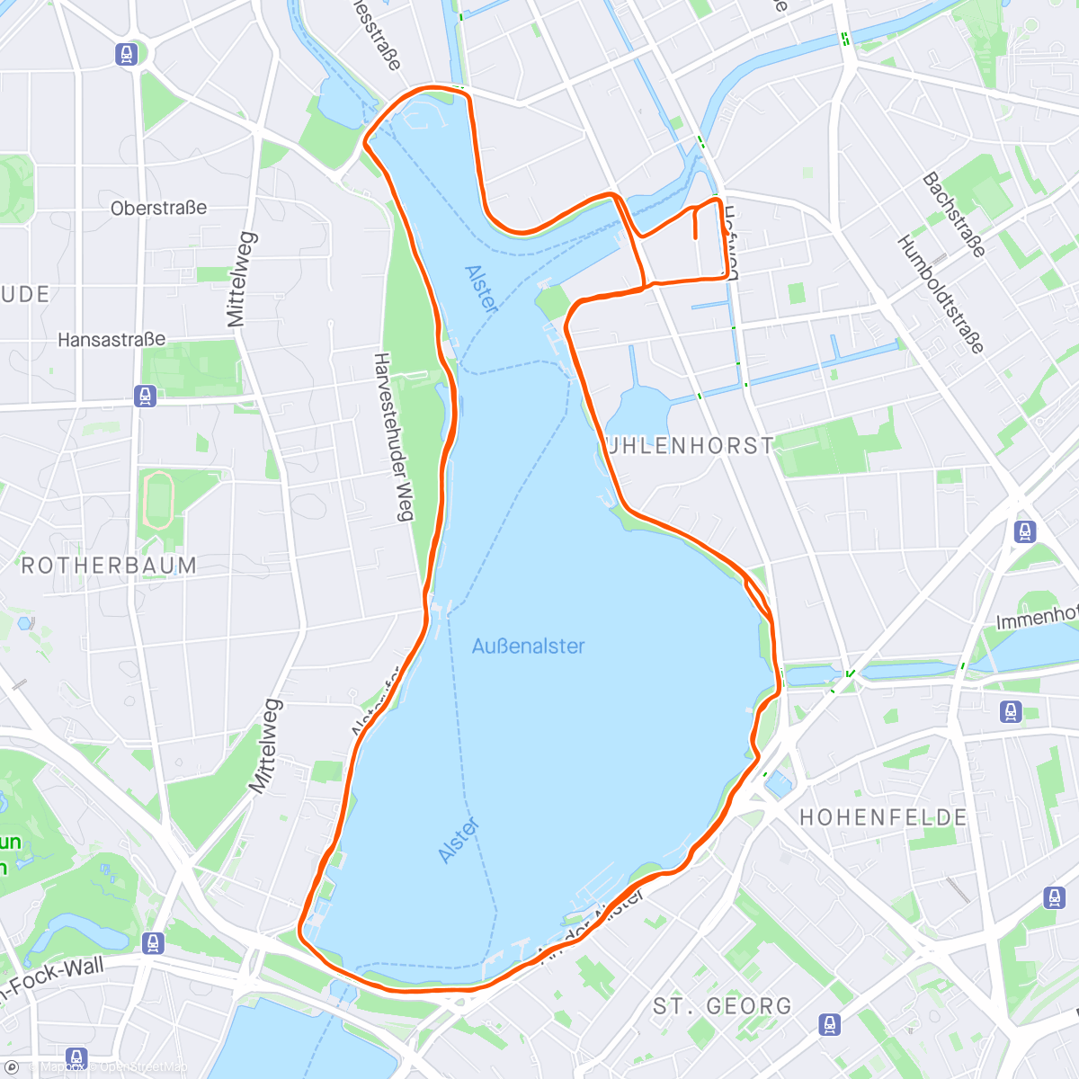 Map of the activity, Run / Hamburg