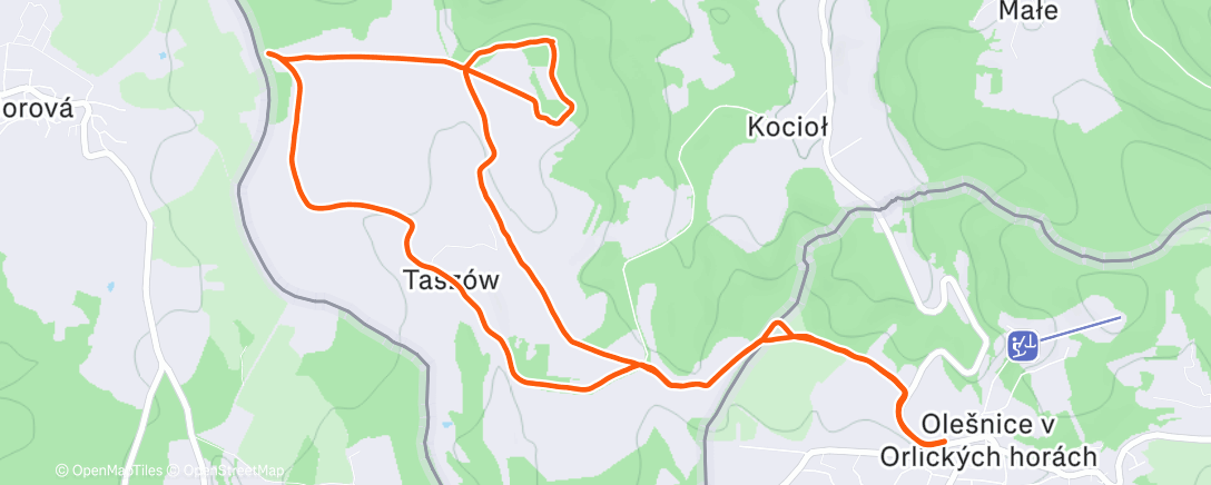 Map of the activity, Morning Trail Run
