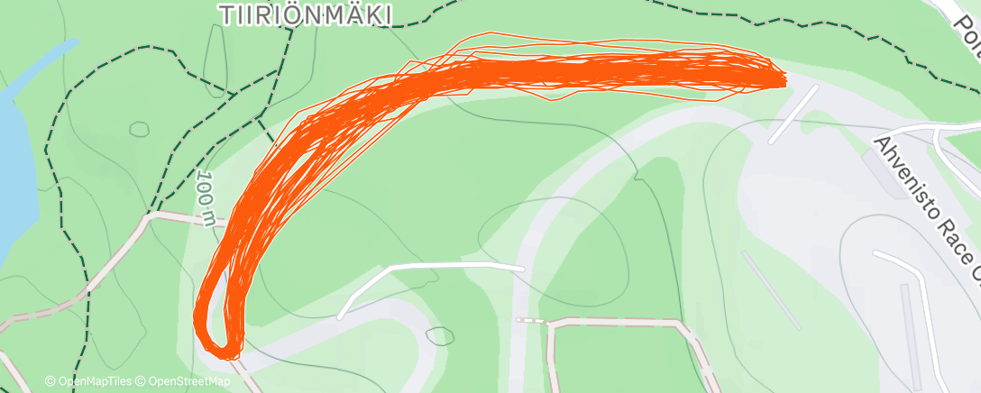 Map of the activity, Night Nordic Ski