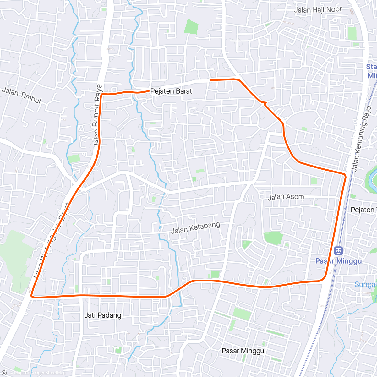 Map of the activity, Afternoon Test Ride