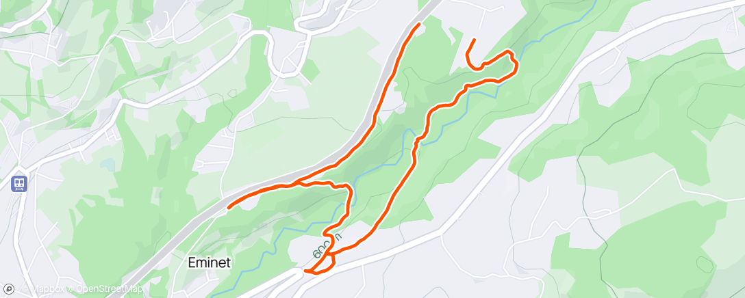 Map of the activity, Petit trail