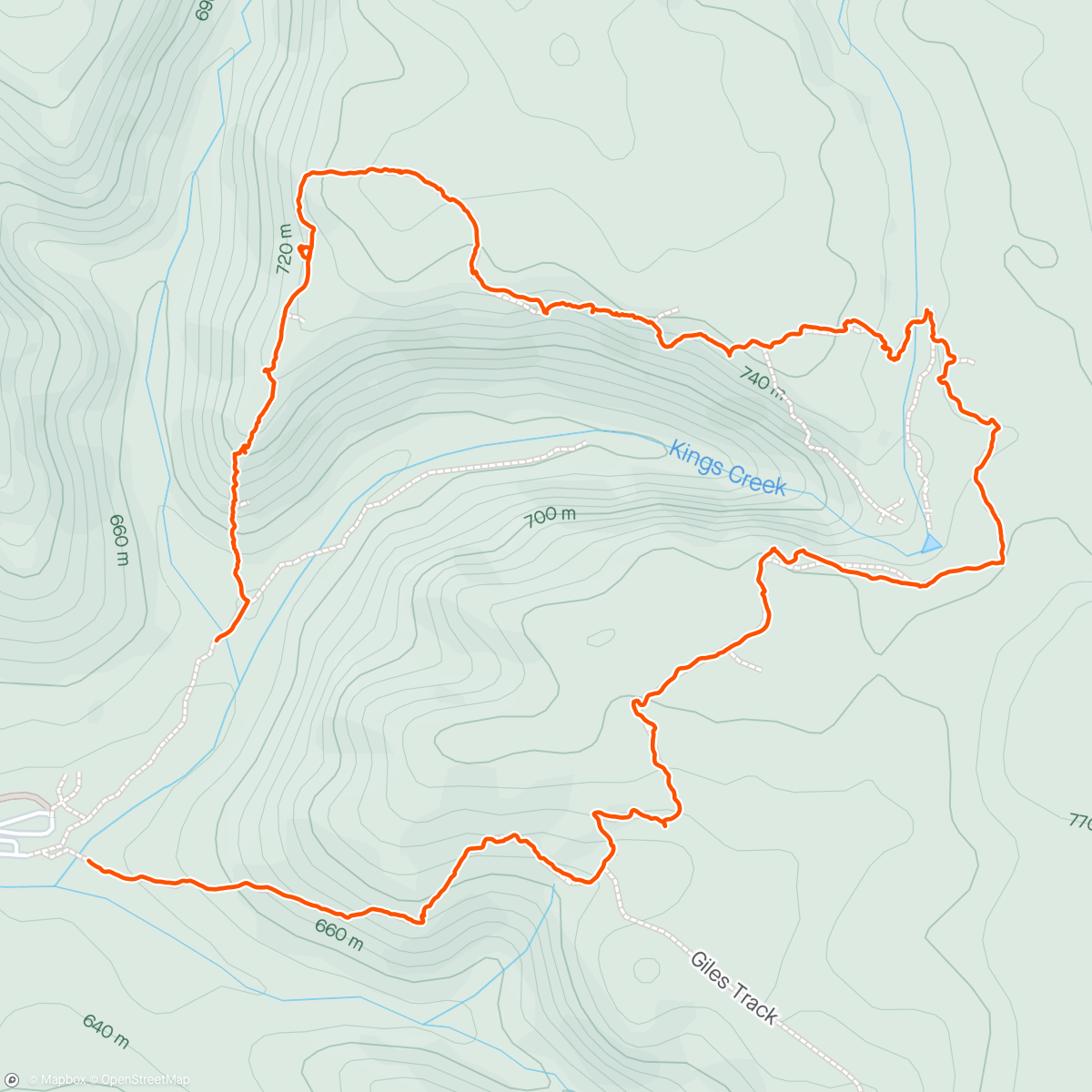 「Rim Walk of Watarrka (Kings Canyon)」活動的地圖