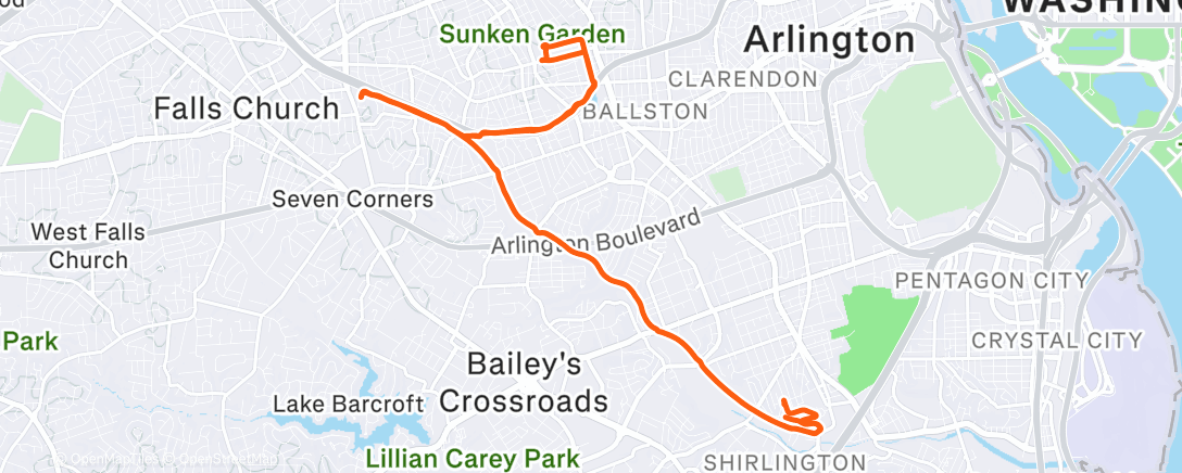 Map of the activity, Morning Ride