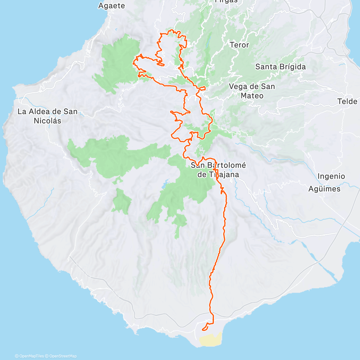 Map of the activity, Granca dag 10