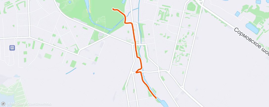 Map of the activity, Утренний забег