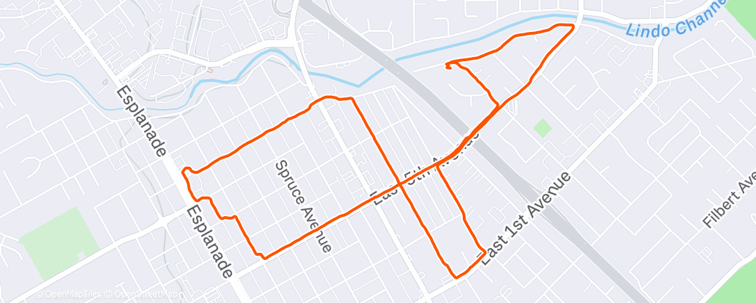 Map of the activity, Morning Walk