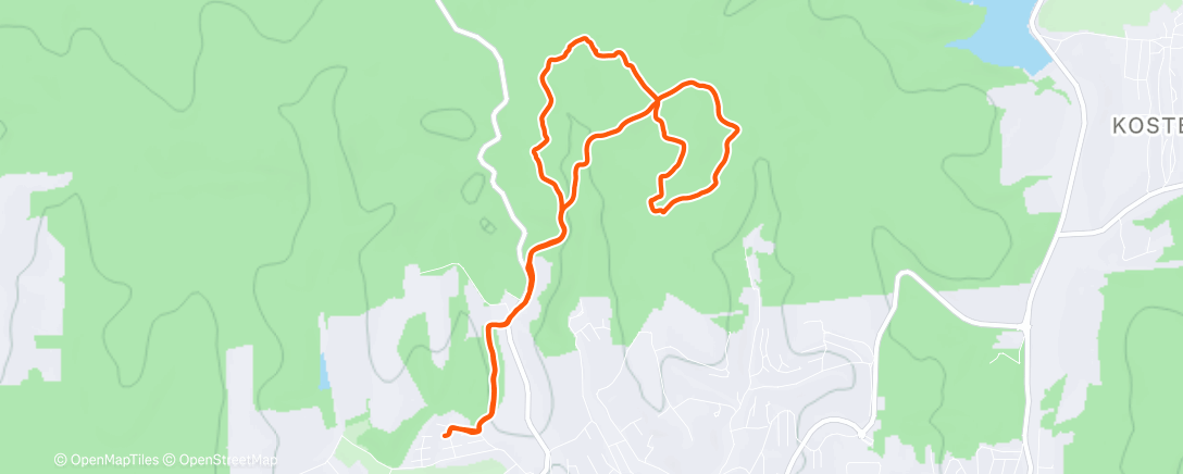 Map of the activity, Lunch Run