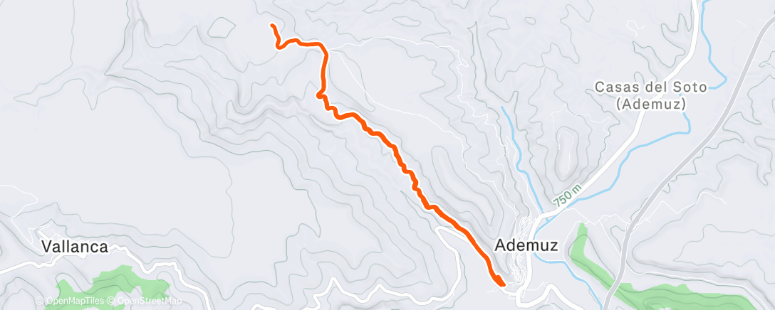 Карта физической активности (Carrera de montaña a la hora del almuerzo)