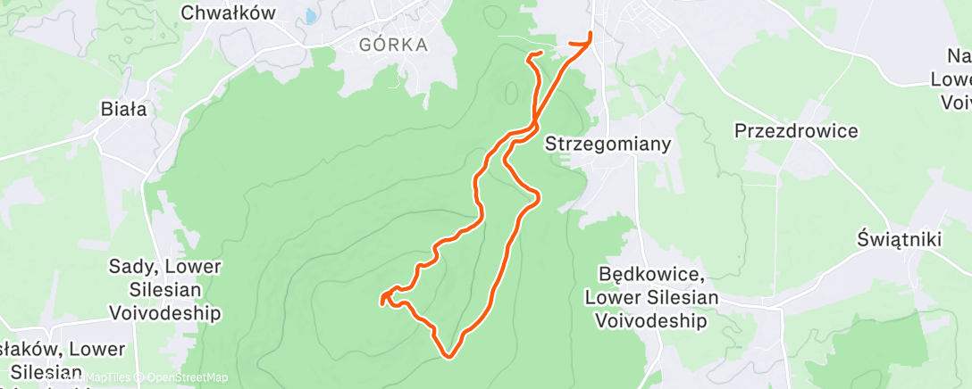 Карта физической активности (Ślęża)