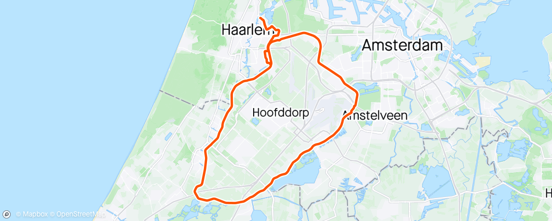 Карта физической активности (Rondje Ringvaart andersom)