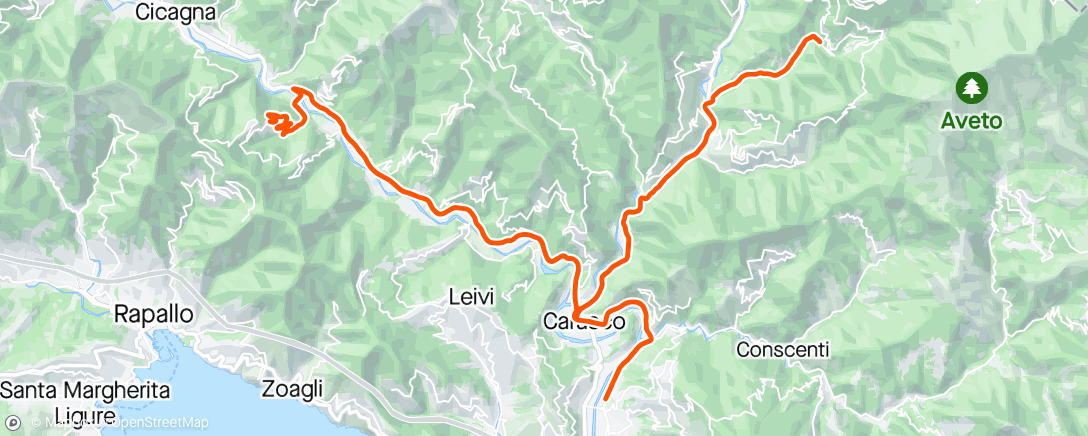 Map of the activity, 17/05/2024 Coreglia Ligure, Liguria, Italy