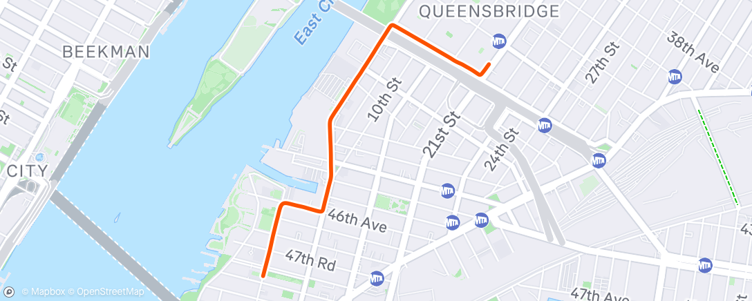 Map of the activity, Evening Ride