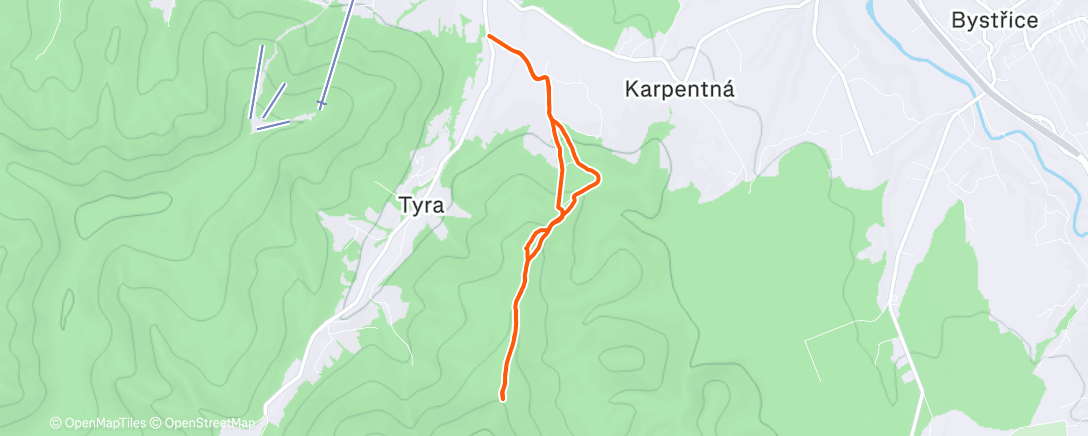 Map of the activity, Morning Trail Run