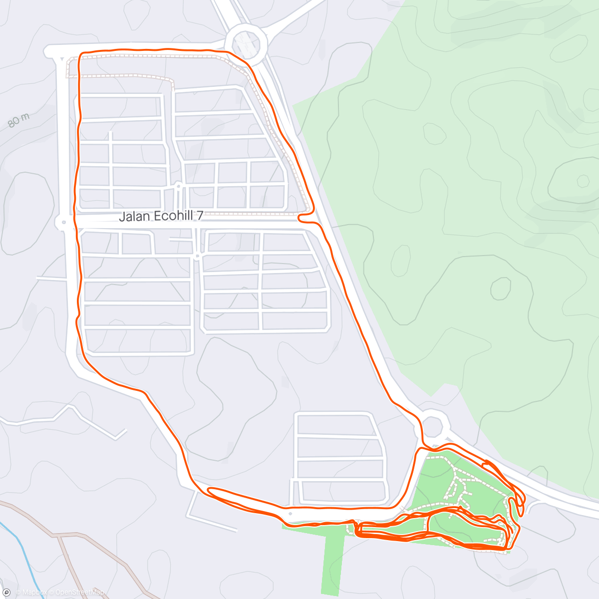 Map of the activity, 23 puasa run