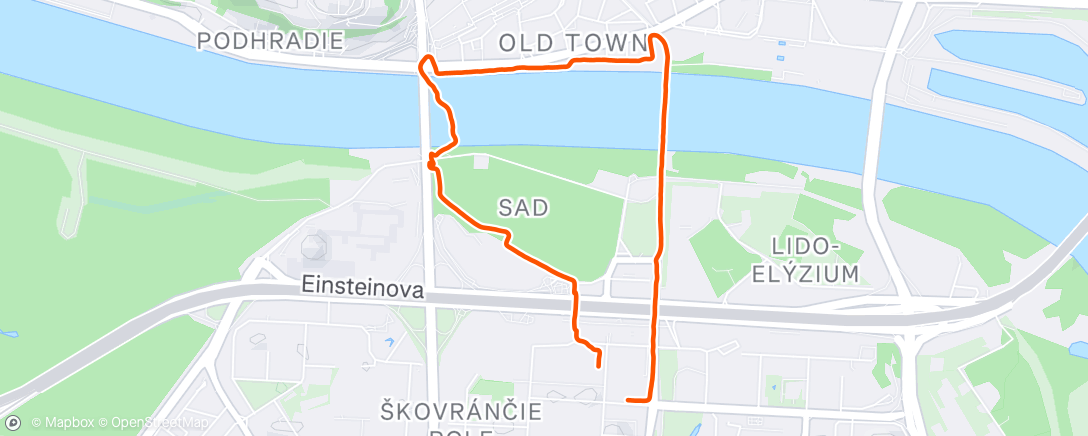 Map of the activity, Morning Walk