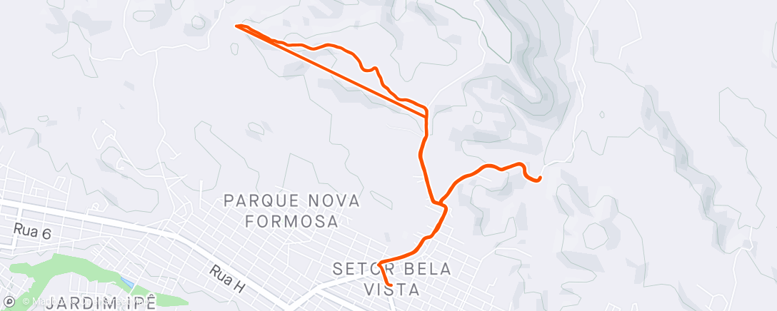 Map of the activity, Trilha da tarde