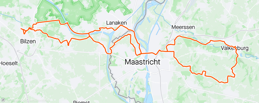 Map of the activity, Bilzen Valkenburg