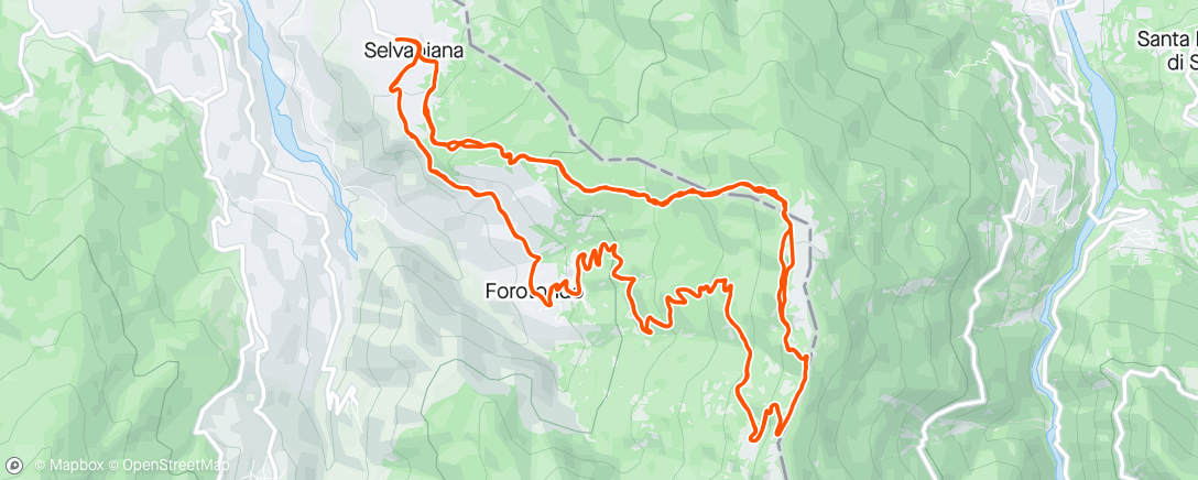 アクティビティ「Mountain biking pomeridiana」の地図
