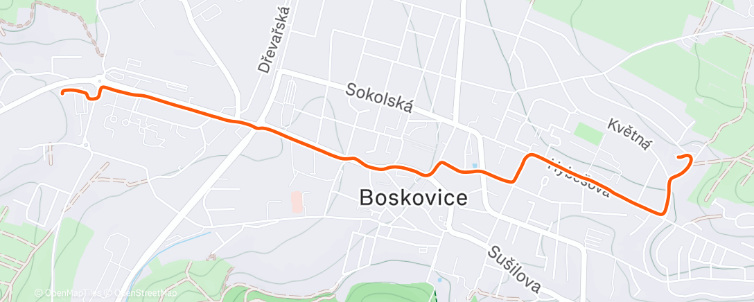 Map of the activity, Night Walk