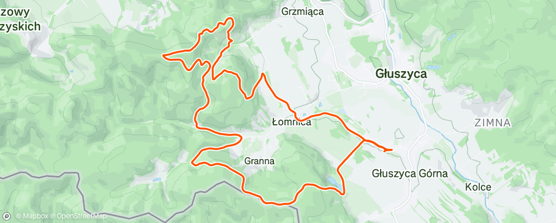 Map of the activity, Afternoon Trail Run