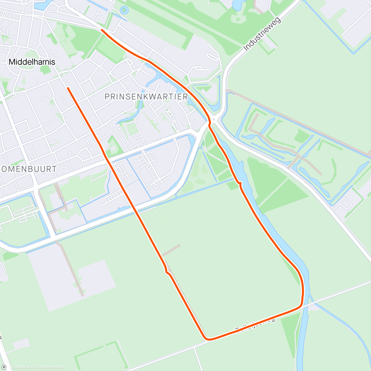 Map of the activity, Rondje wandelen met Lars