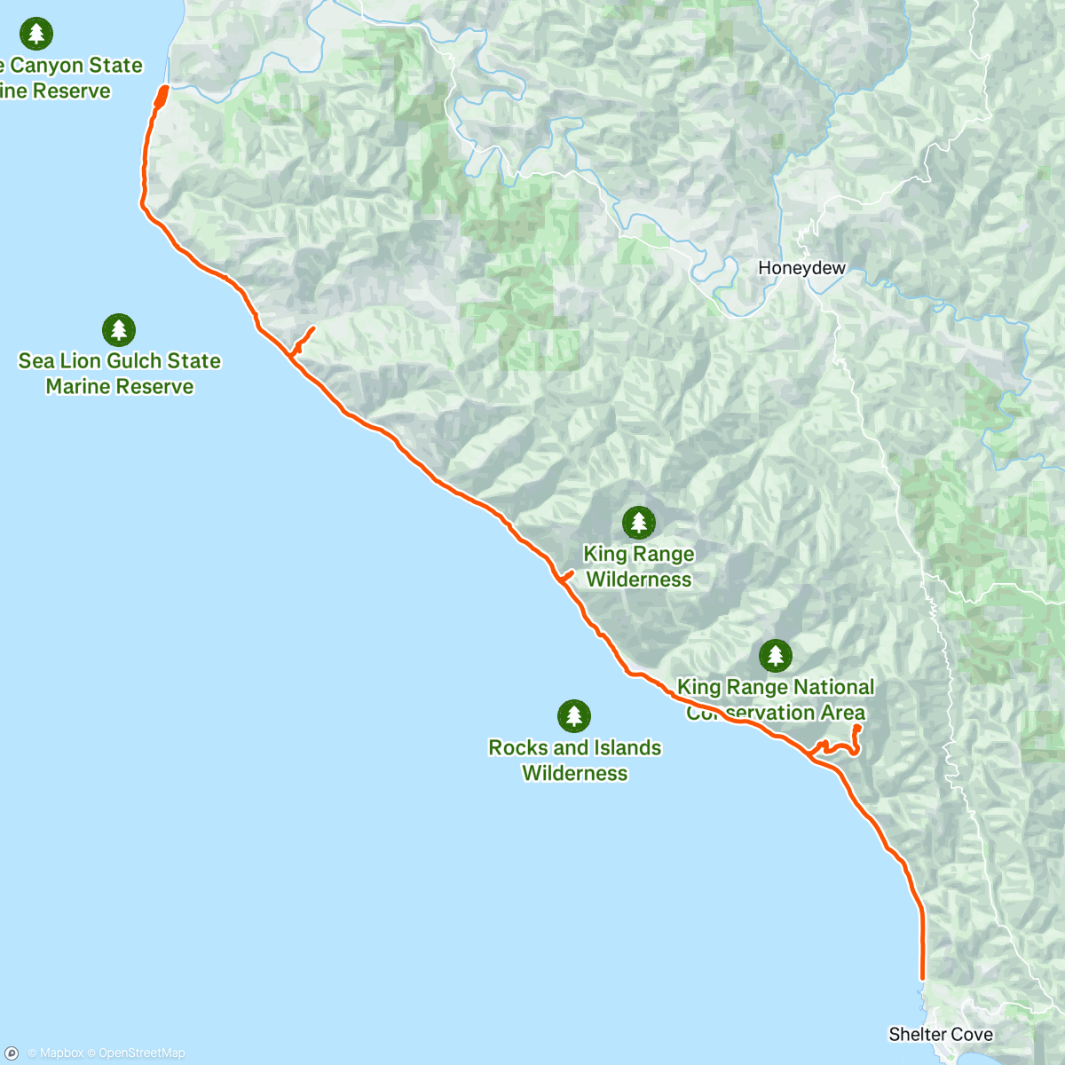 Map of the activity, A longish walk with The Girlfriend