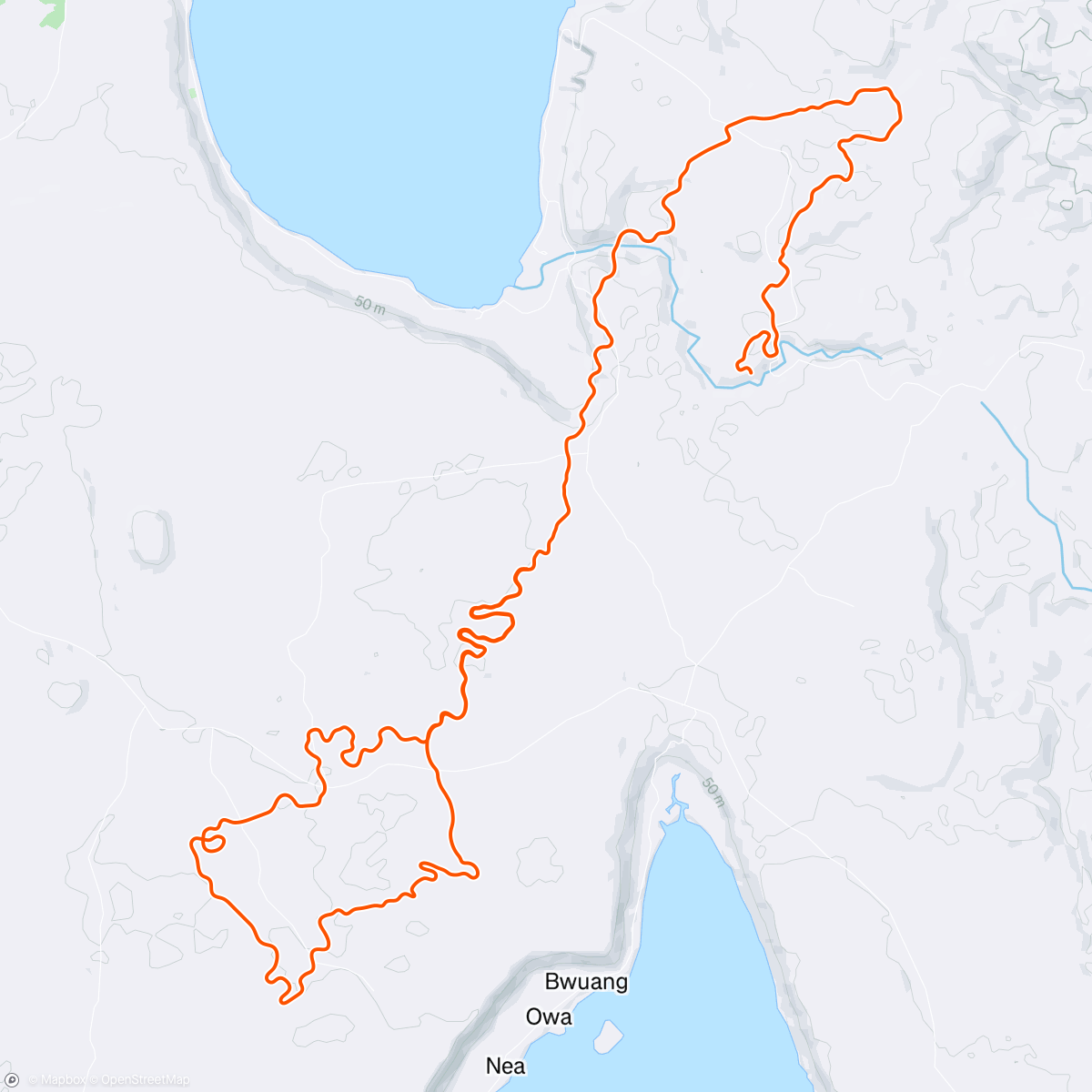 Mapa da atividade, Zwift - Country to Coastal in Makuri Islands