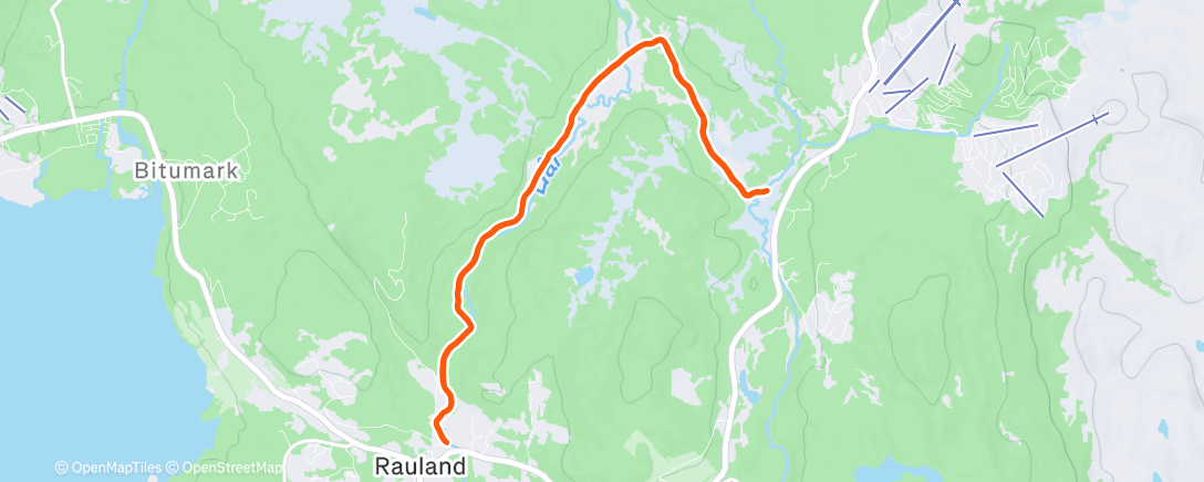 Map of the activity, Staking i snøværet med Joakim