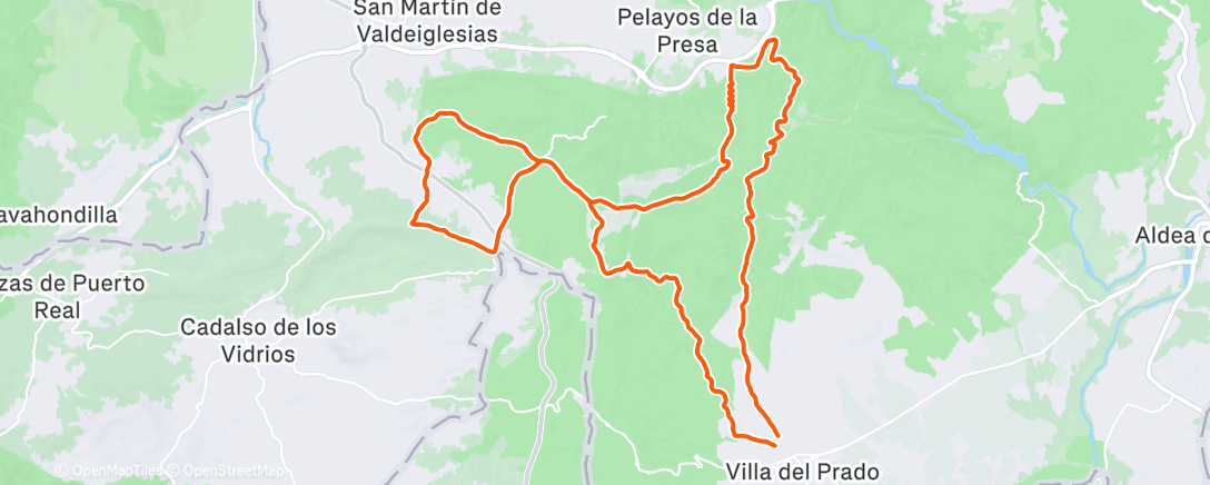 Map of the activity, Por Villa del Prado con la EC Fuenlabrada
