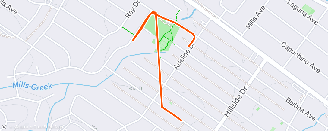 Map of the activity, Morning Run