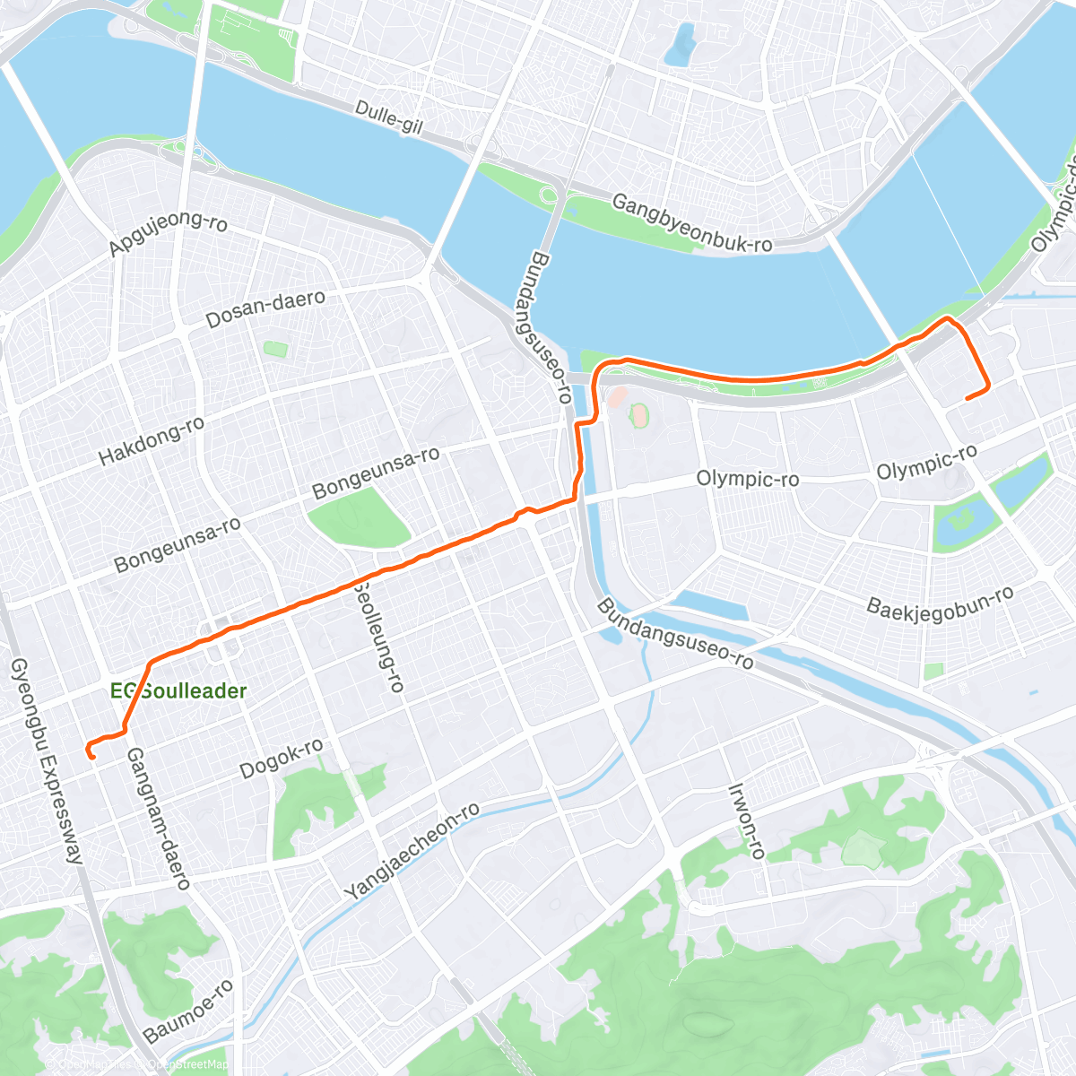 Map of the activity, #30 러닝 / 런출