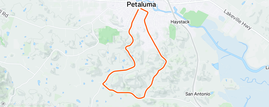 Map of the activity, Afternoon Ride