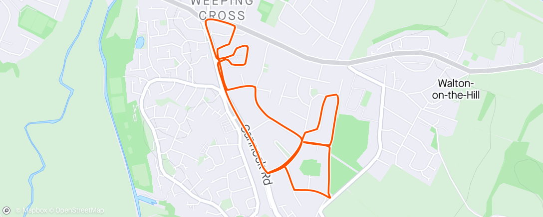 Map of the activity, Easy pace 5k and a bit more