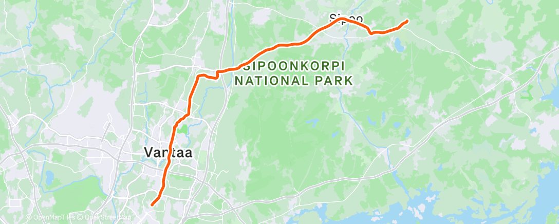 Map of the activity, Afternoon Ride