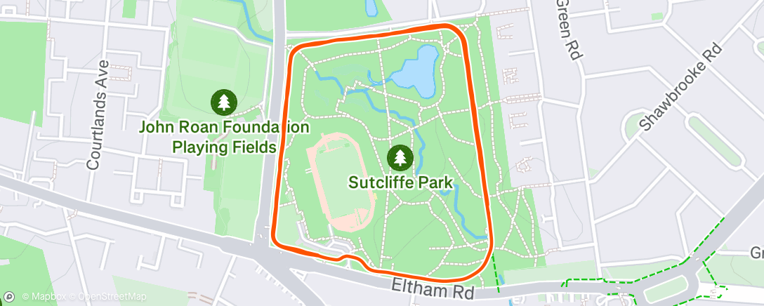Map of the activity, Night Run