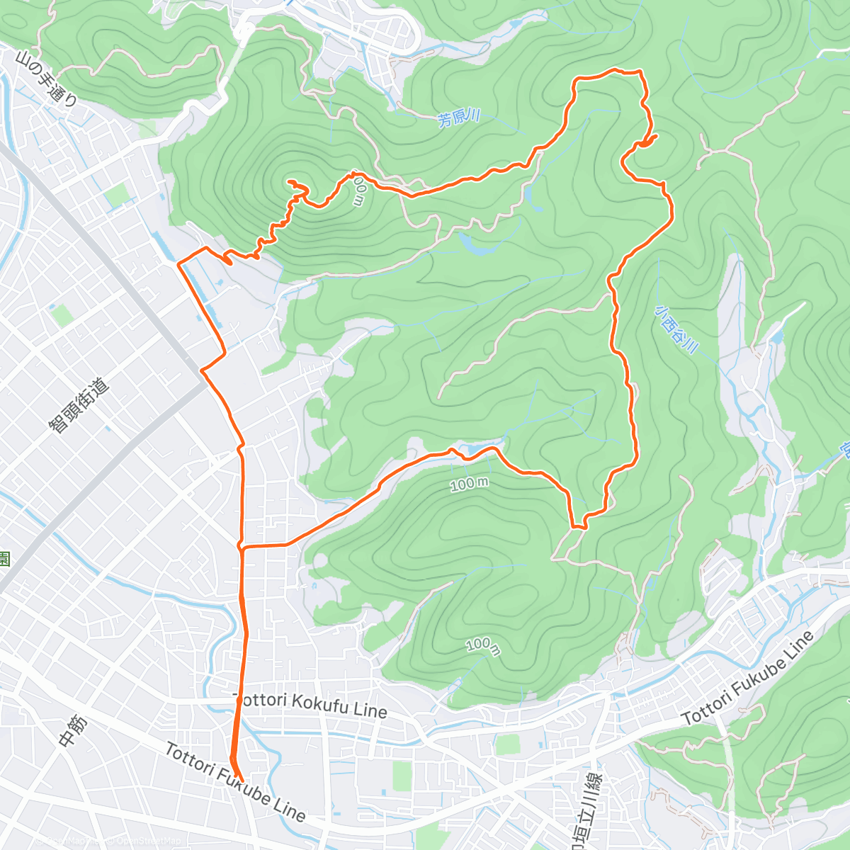 Карта физической активности (午後のトレイルランニング)