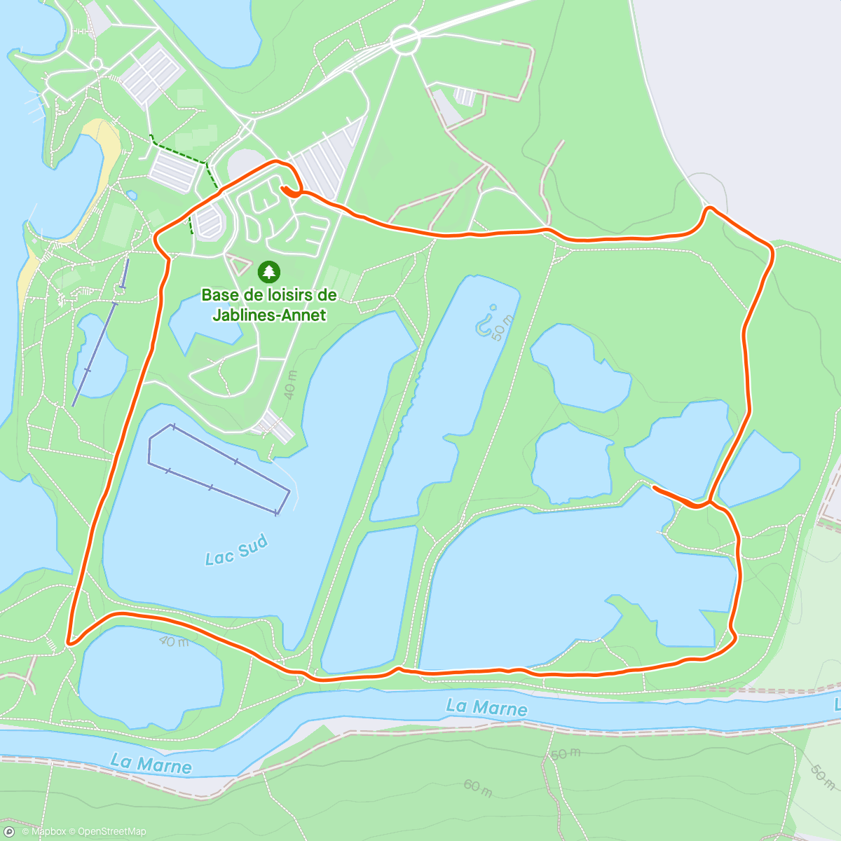 Map of the activity, Lauf Nähe Paris / Disneyland