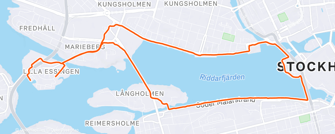Map of the activity, Afternoon Run