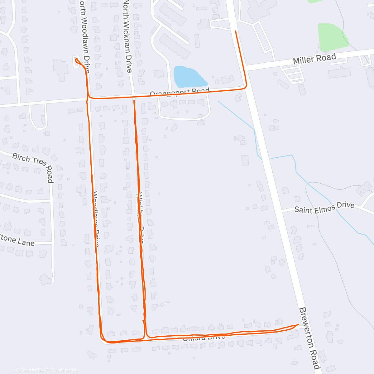 Map of the activity, Walk