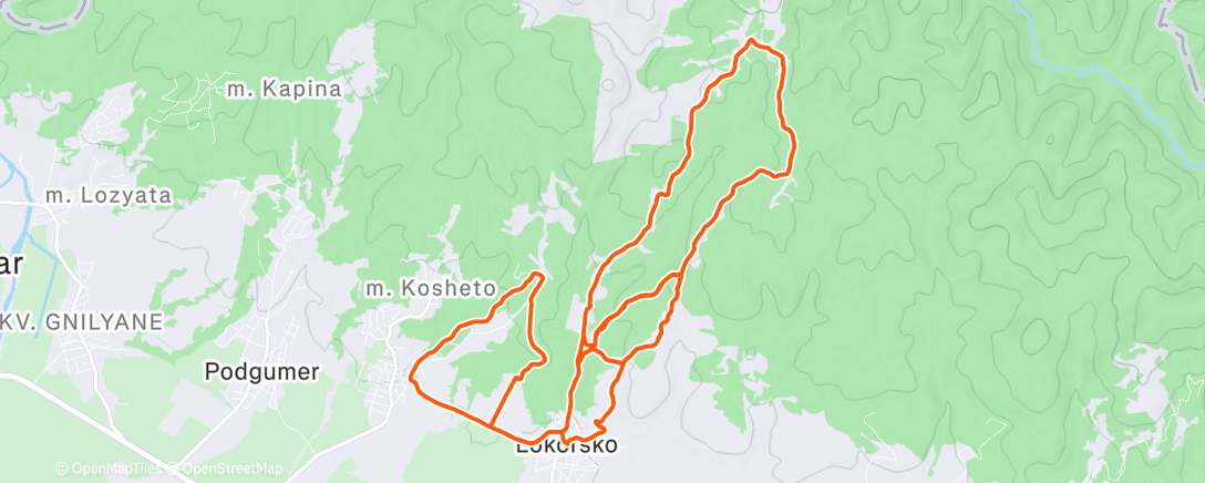 Map of the activity, Локорско и Манчов